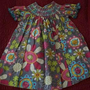 Fun color and flower smoked dress